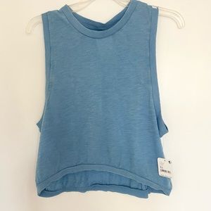 NWT Free People Movement Love Tank / Ocean Horizon Size XS Blue